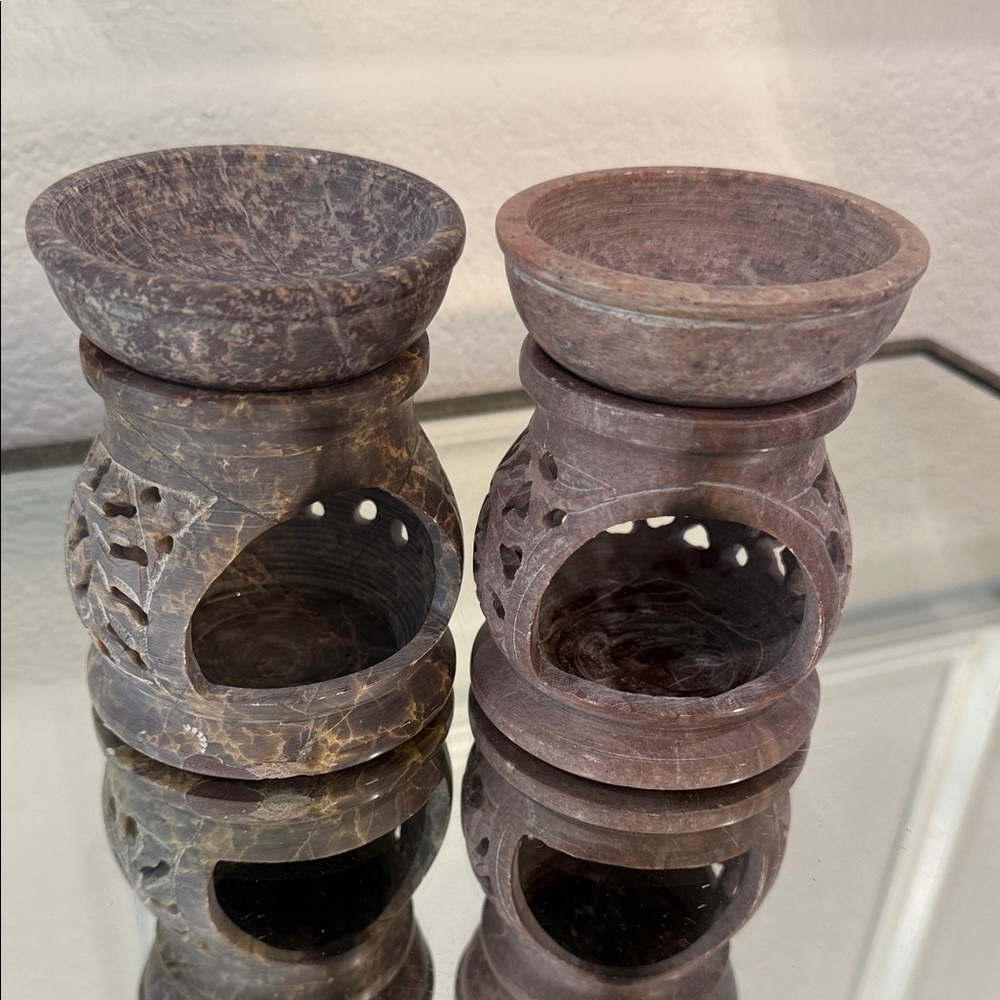 Elegant Brown Stone Oil Diffuser Set